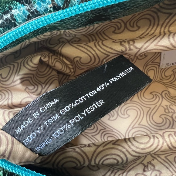 Sienna Ricchi turquoise blue green Snake print Handbag - Picture 10 of 10